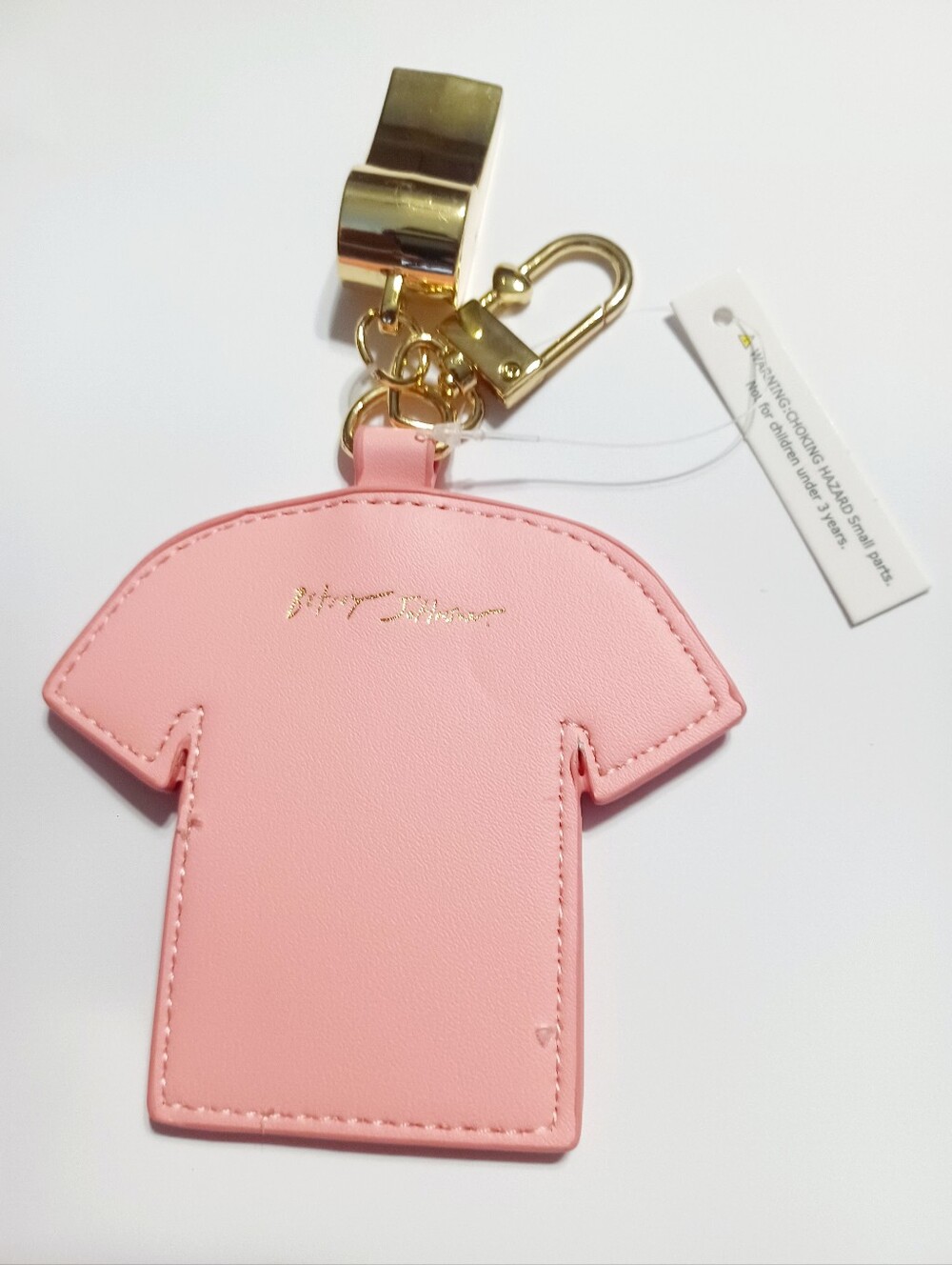 Betsey Johnson Football Jersey & Whistle Key Holder/Bag Charm NWOT - Picture 2 of 7